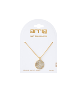 ARRIA BY KISS 14KT GOLD PLATED GOLD DISC PENDANT NECKLACE #JN141 - $5.99