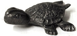 1.5&quot; Pewter Cute Turtle figure Vtg. unmarked Good details - $14.84