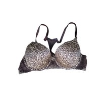 Maidenform Bra 34B Womens Padded Push Up Underwired Animal Print Adjustable - £15.98 GBP