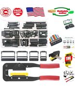Comprehensive 49-Piece IDC Connector Set with Alloy Crimping Tool &amp; Inst... - $50.16 CAD