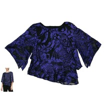 Alex Evenings Printed Tiered Blouse, Size Small - £34.26 GBP