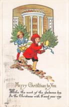 Antique Postcard Merry Christmas to You Embossed - £2.98 GBP