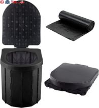Portable Folding Toilet for Outdoor &amp; Indoor Use, Multi-Use for Travel &amp; Camping - £32.98 GBP+