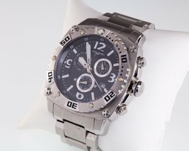 Jorg Gray 9800 Big Sport Chrono Steel 45mm Watch Black Dial - $246.51
