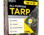 12 Ft. W X 10 Ft. L Camouflage Poly Heavy-Duty Tarp Cover Waterproof Tar... - $24.23