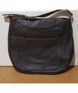 Marc Jacobs Empire City Large Hobo Shoulder Bag Black Pebbled Leather Fl... - $74.25