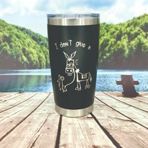 I Don&#39;t Give A Rats Ass Engraved Tumbler Cup Water Bottle Military Mug C... - $23.95