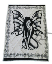 New Baby Quilt Angel Fairy Design Hand Stitched Coverlet With 100%Cotton Filled - £19.79 GBP