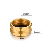3/4&quot; Female Garden Hose GHT Thread Brass End Cap with Washer, Octagonal ... - $108.15 MXN
