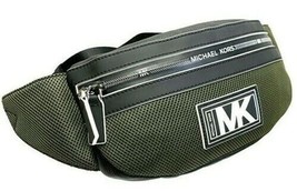 NWB Michael Kors Cooper Belt Purse Olive Green Black 37U0LCOY0L $278 Gift Bag FS - £77.86 GBP