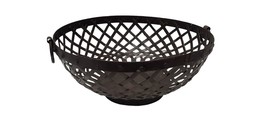 Vintage Woven Metal Lattice Fruit Vegetable Basket Bowl Open Weave w/ Ha... - $23.33