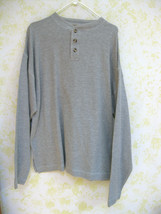 Men’s thermal T Shirt Trails End Henley Gray XL long sleeve 3 button NWOT - £13.31 GBP