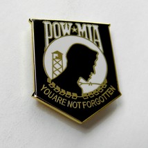 Pow Mia Eagle You Are Not Forgotten Large Lapel Pin Badge 1.25 W X 1.5 H Inches - £5.05 GBP