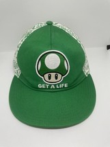 Super Mario Bros L/XL Get A Life With Characters Hat Green And White Str... - £7.09 GBP