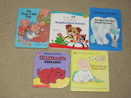 Lot of 5 Board Books - Clifford, Eric Carle, Baby Einstein, etc. - £3.98 GBP