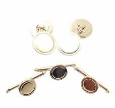 Authentic Tiffany &amp; Co. 14k Yellow Gold Mens Cufflinks Tuxedo Buttons Full Set - £2,937.63 GBP