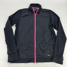 Nike Golf Black and Pink Collared Zip Up Women&#39;s Size L - £22.90 GBP