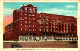 Hotel Morton Virginia Ave Atlantic C Ity NJ-VINTAGE 1933 Postcard BK53 - £5.45 GBP