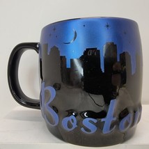America Ware BOSTON 2014 3D Night Skyline Coffee Mug Large Cup BLUE BLAC... - $11.57