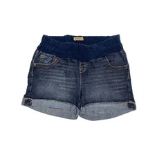 Paris Blues Maternity Womens Size Large Denim Jean Shorts Cuffed Hem 4 in Inseam - $12.86