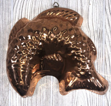 Vintage￼ Copper Cake Pudding Jelly Mold Fish Shape Made in Portugal 10” x 9” - £14.01 GBP
