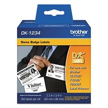 Brother Genuine DK-12343PK Die-Cut Name Badge Paper Labels, 2.3 in x 3.4... - £62.47 GBP