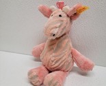 Steiff Giselle Bell Pink Giraffe Stuffed Animal Baby Plush #240393 Rattl... - $14.75