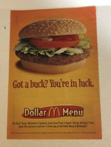 2002 McDonald’s Dollar Menu Vintage Print Ad Advertisement  PA1 - $7.91