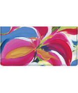 Artistic Blooms Leather Checkbook Cover - £18.49 GBP
