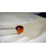 Bakelite Rng Size 5.5  Apple Juicee Amber Root Beer Swirl - £25.60 GBP