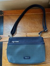 Small Relic Faux Leather Blue w White Polka Dots Purse Handbag w Zipper ... - £11.47 GBP