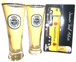 2 Warsteiner Fresh Warstein German Beer Glasses &amp; Warsteiner Model Truck - £15.60 GBP