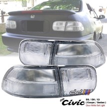 NEW Clear White Rear Tail Light Lamp For Honda Civic 4 Door SR EG EG9 19... - £168.12 GBP