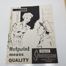 Hotpoint Servicegram July 1953 200053 Freezer Wiring Specification Ranges - £14.91 GBP