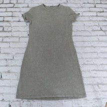 Calvin Klein T Shirt Dress Womens Small Green Acid Wash Short Sleeve Logo Mini - £14.14 GBP