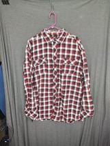 Rocawear Shirt Mens3XL Embroidered Flannel Long Sleeve Button Up - £12.52 GBP