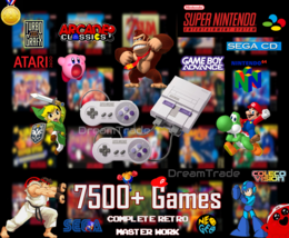 Super Nintendo Classic 7,500 Game Retrogaming System - SNES - 25+ Consoles - £166.67 GBP