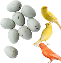 8 Pcs Solid Canary Plastic Eggs Hatching Eggs Trick Birds Stop Laying Eggs NEW - £11.69 GBP