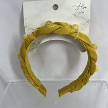 Hive and Co. Headbands Braid Silky Old Gold Texture Knotted Twist Mustard Yellow - £3.97 GBP