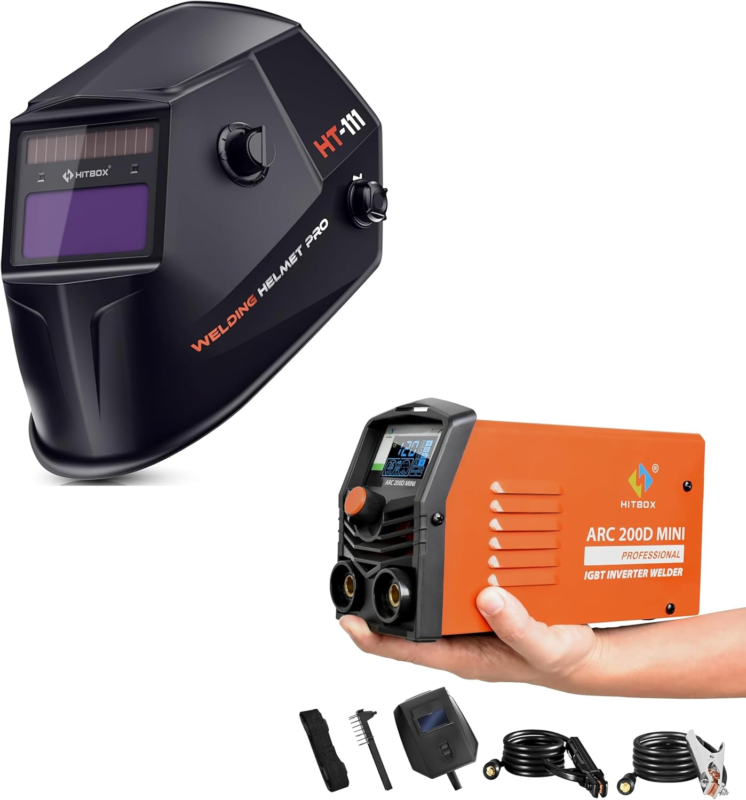 HITBOX Comfy Welding Helmet + 140A Stick Welder - $193.61