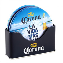 Corona Extra La Vida Mas Fina Coaster Set with Holder Multi-Color - £11.78 GBP