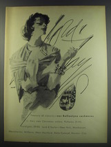 1956 Lord &amp; Taylor Ballantyne Cashmeres Advertisement - £14.56 GBP