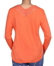 Sesoire Womens Luxe Knit Sleep Top Size Large Color Orange Peel - $37.62
