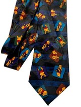 VintageDisney Winnie The Pooh Bear Honey Pot Bees Neck Tie Mens Color Bl... - $15.95