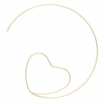 Simple &amp; Sweet Gold Endless Wire Heart Outline Hoop - £11.07 GBP