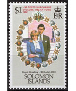 ZAYIX Solomon Islands B1 MNH Semi-Postal Overprint Royalty Wedding 03102... - £1.76 GBP
