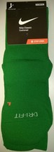  Nike Women&#39;s Classic Cushioned Green White Logo Soccer Socks Sz Small - £11.15 GBP
