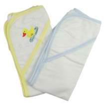 Bambini One Size Unisex Infant Hooded Bath Towel (Pack of 2) 80% Cotton/ 20% Po - £14.05 GBP