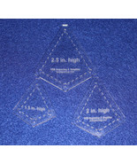 Quilting Template -3 Piece Small "Kite" Shape Set  - 1/8" Clear Acrylic - $15.36
