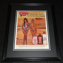 Sophia Bowen Katrina Ray 1987 Hawaiian Tropic Framed ORIGINAL Advertisement  - £27.17 GBP